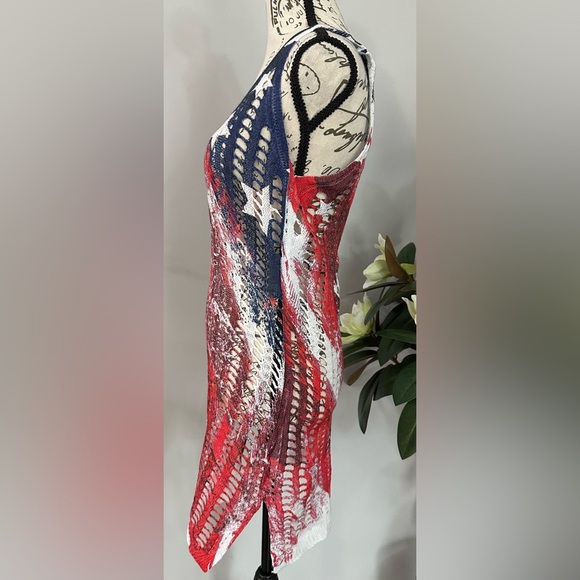 ❤️🤍💙 Patriotic Knit Tank Top Cover-Up❤️🤍💙 - Picture 11 of 12